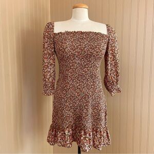 FAITHFUL THE BRAND Gorgeous Floral Es Saada Mini Dress Women’s Size Large